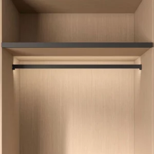 Conero Wardrobe Rail for LED Lighting, Black - Image 2