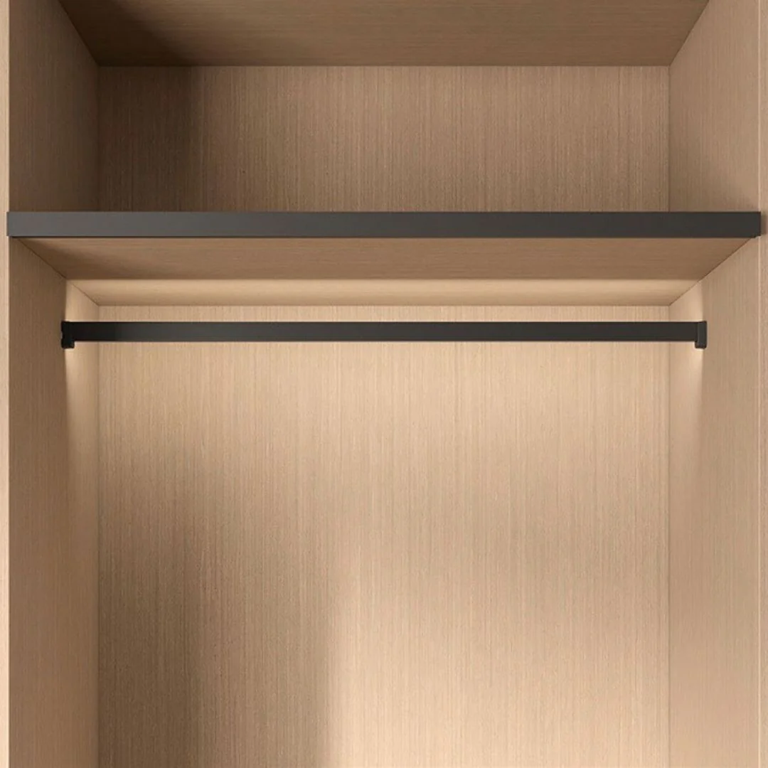 Conero Wardrobe Rail for LED Lighting, Black