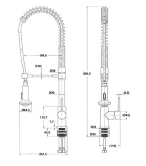 Hafele Mixer Tap Flexible Gooseneck, Polished Chrome - Image 2