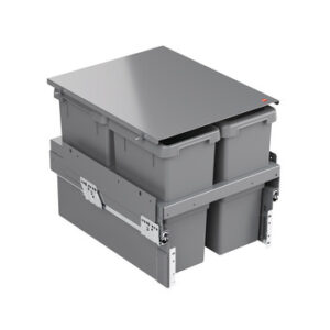Hailo Euro Cargo ST45 Waste Bin, Dual Compartment - Image 2
