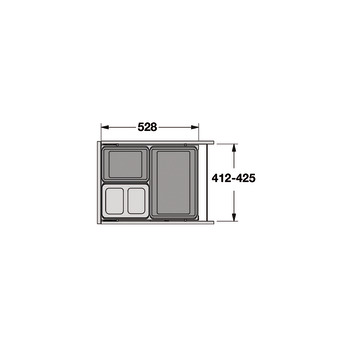 Hailo ST45 Euro Cargo Waste Bin, Dual Compartment Hailo ST45 Euro Cargo Waste Bin, Dual Compartment