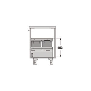 Hailo Euro Cargo ST45 Waste Bin, Dual Compartment - Image 5
