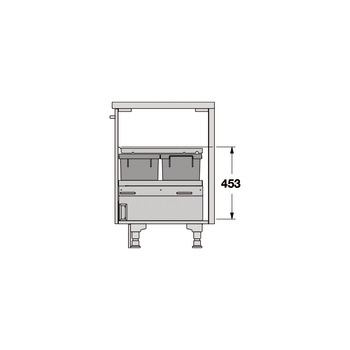 Hailo ST45 Euro Cargo Waste Bin, Dual Compartment Hailo ST45 Euro Cargo Waste Bin, Dual Compartment