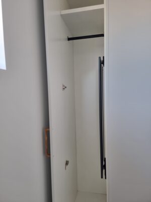 Slide-In Wardrobe Mirror, Grey Frame - Image 3