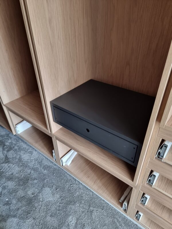 Steel Wardrobe Safe – Fingerprint & Coded Lock, Black