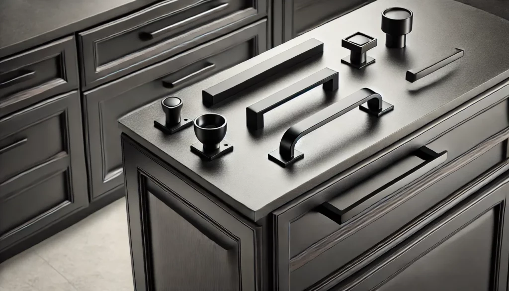 Matte Black Minimalism Kitchen Handle Trends