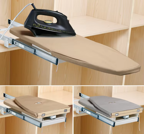 Folding Pull Out Ironing Board, Blue