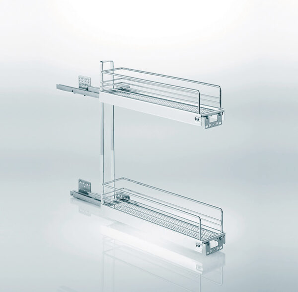 Kesseboehmer Base Pull-Out Set - 2 Tier, Chrome Kesseboehmer Base Pull-Out Set - 2 Tier, Chrome
