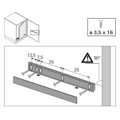 Door-on-Door Slider Fitting for Built-In Refrigerators
