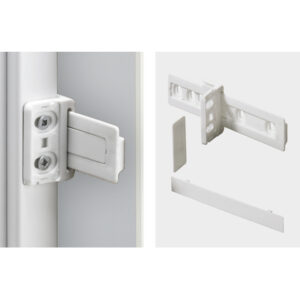 Door-on-Door Slider Fitting for Built-In Refrigerators