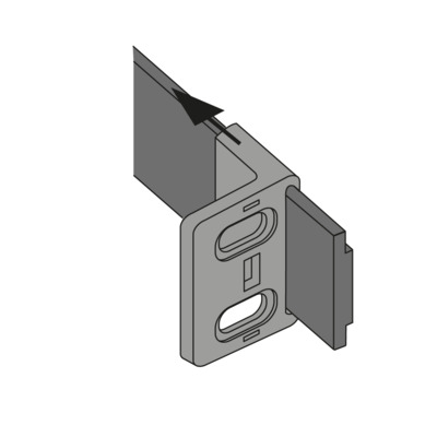 Door-on-Door Slider Fitting for Built-In Refrigerators