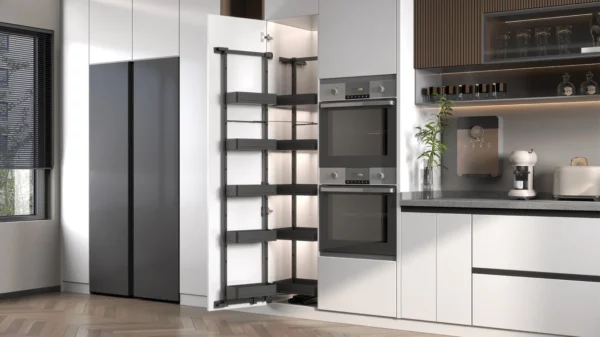 Hafele Utensio Plus H2 Pantry Unit – Hinged Door, Steel