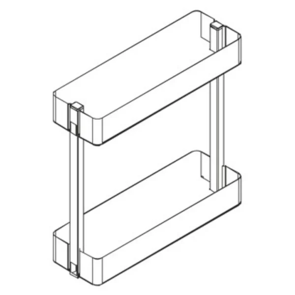 Hafele Utensio Plus H2 Base Pull-Out Unit, Steel