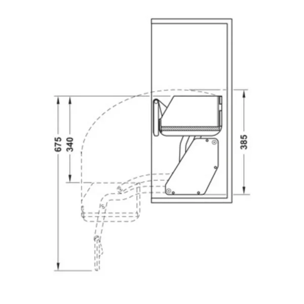 Hafele Utensio Plus H2 Overhead Drop-Down Unit