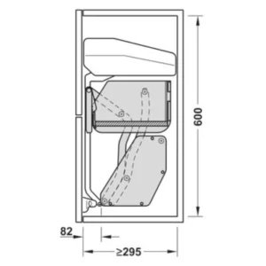 Hafele Utensio Plus H2 Overhead Drop-Down Unit - Image 5