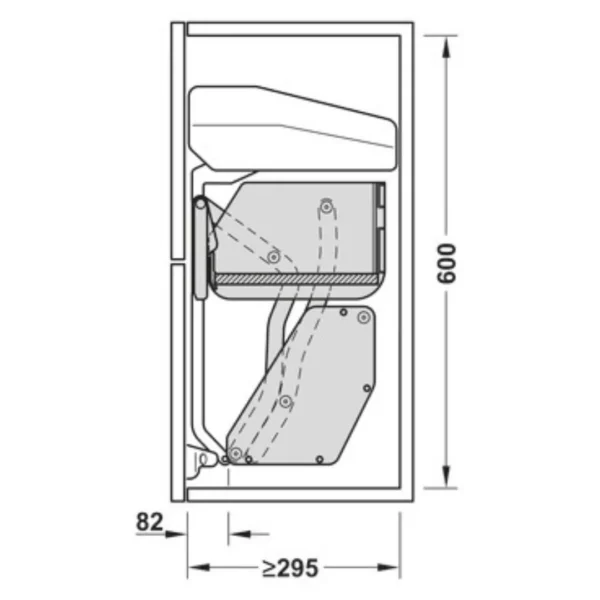 Hafele Utensio Plus H2 Overhead Drop-Down Unit