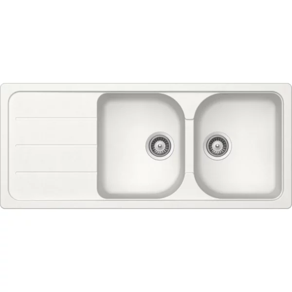 Hafele Quartz Double Bowl Sink with Drainer