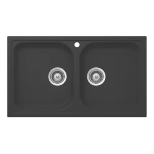 Hafele Quartz Double Bowl Sink with Tap Hole