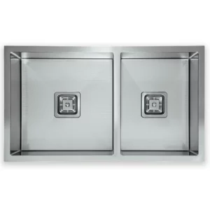 Hafele Squareline 1 & 3/4 Bowl Sink - Linen