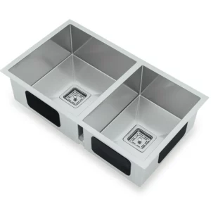 Hafele Squareline 1 & 3/4 Bowl Sink - Linen - Image 2