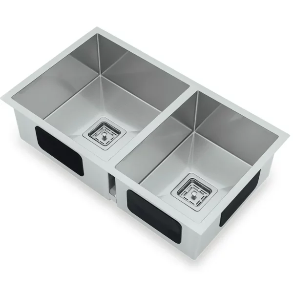 Hafele Squareline 1 & 3/4 Bowl Sink - Linen