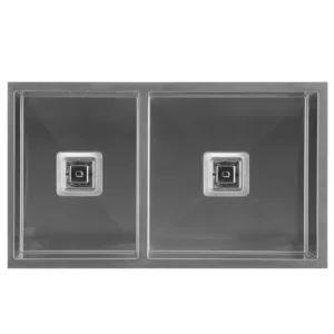 Hafele Squareline 1 & 3/4 Bowl Sink - Stainless steel Hafele Squareline 1 & 3/4 Bowl Sink - Stainless steel